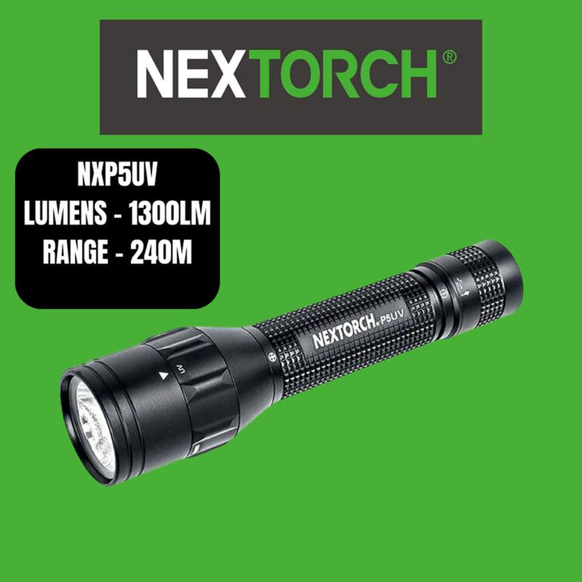 Nextorch P5UV Rechargeable Torch Dual White 038 UV Light