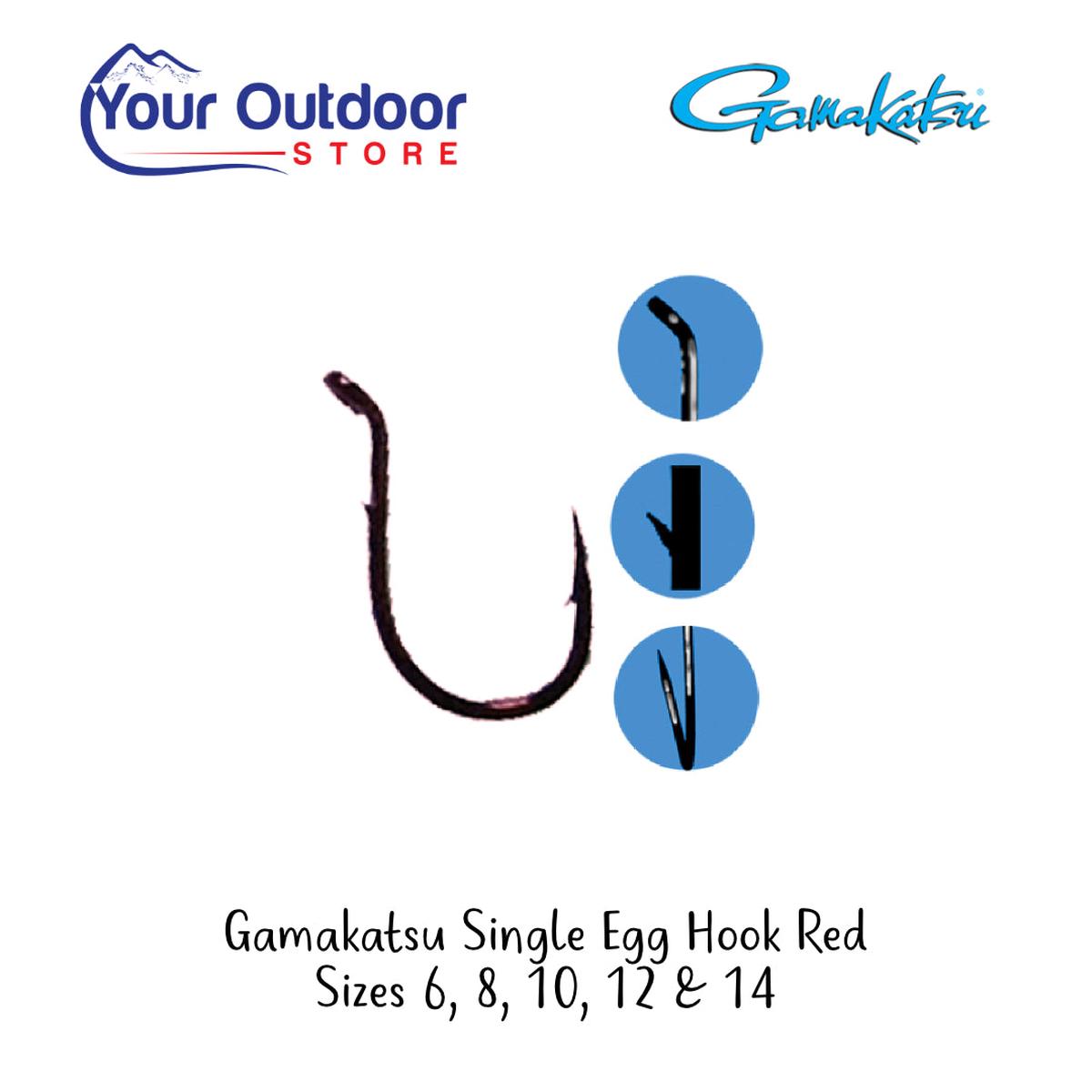 Gamakatsu Single Egg Hook Pack Of 10