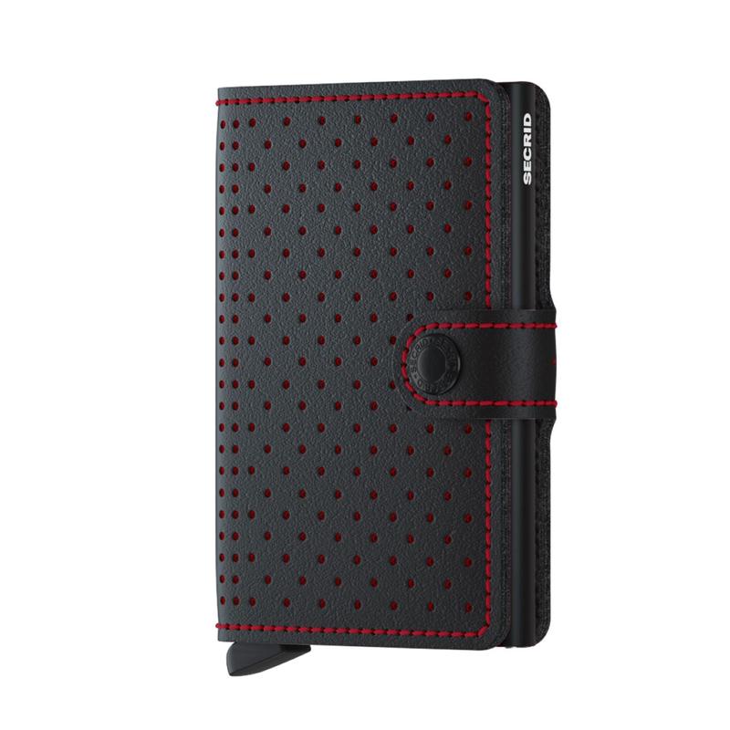 Secrid Miniwallet - Perforated Black-Red