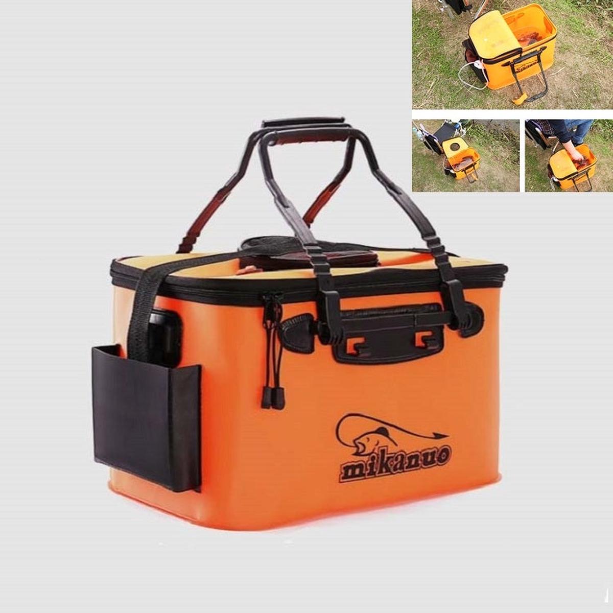Thickened Multifunctional Folding Live Fish Box Fishing Bucket, Size:50 cm