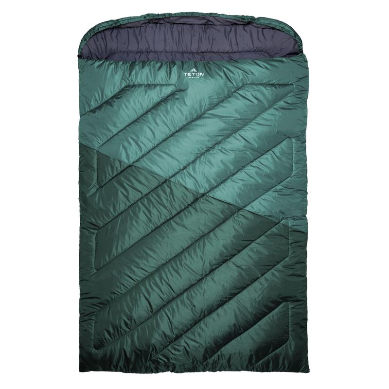 Teton Sports Celsius Mammoth -7c/20f Double Sleeping Bag in Lagoon and Grey