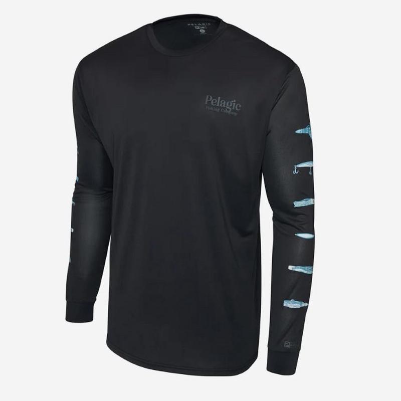 Pelagic 1015 Fishing Shirt AquaTek Stick em BLK Size XL (1585)