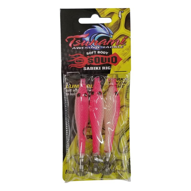 Soft Body Squid Sabiki Rig - (4 inch)