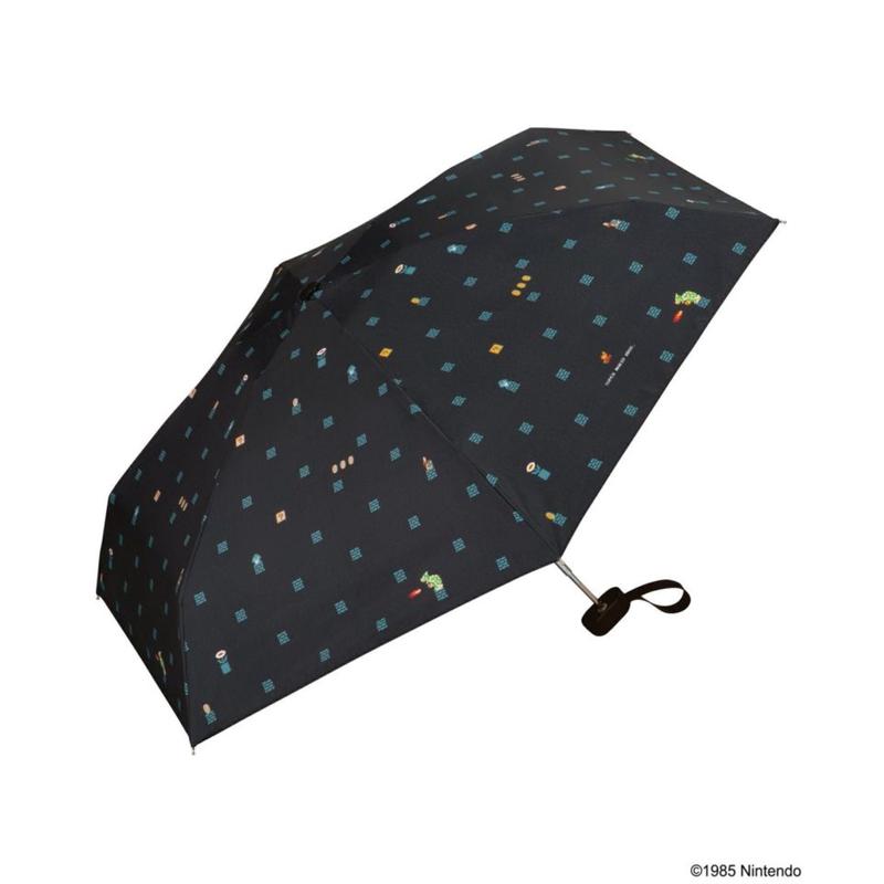 WPC X Super Mario Bros Basic UV Protection UPF 50+ Umbrella 50cm (Black - Bowser)