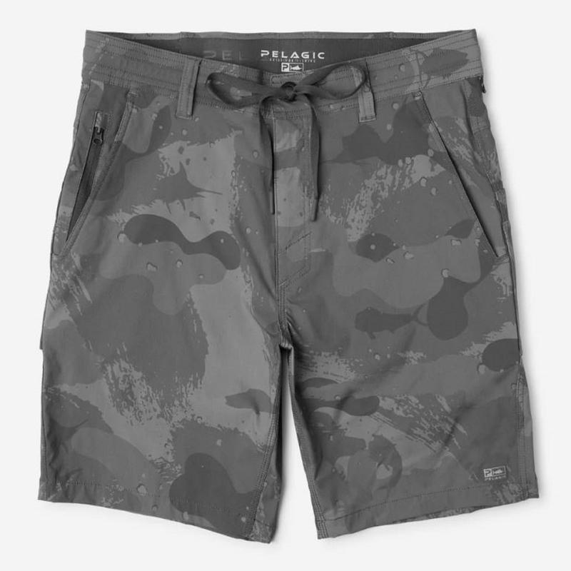 Pelagic 1002 Shorts Hybrid 19 Inch Flyline Brush Camo GRA Size 36 (1620)