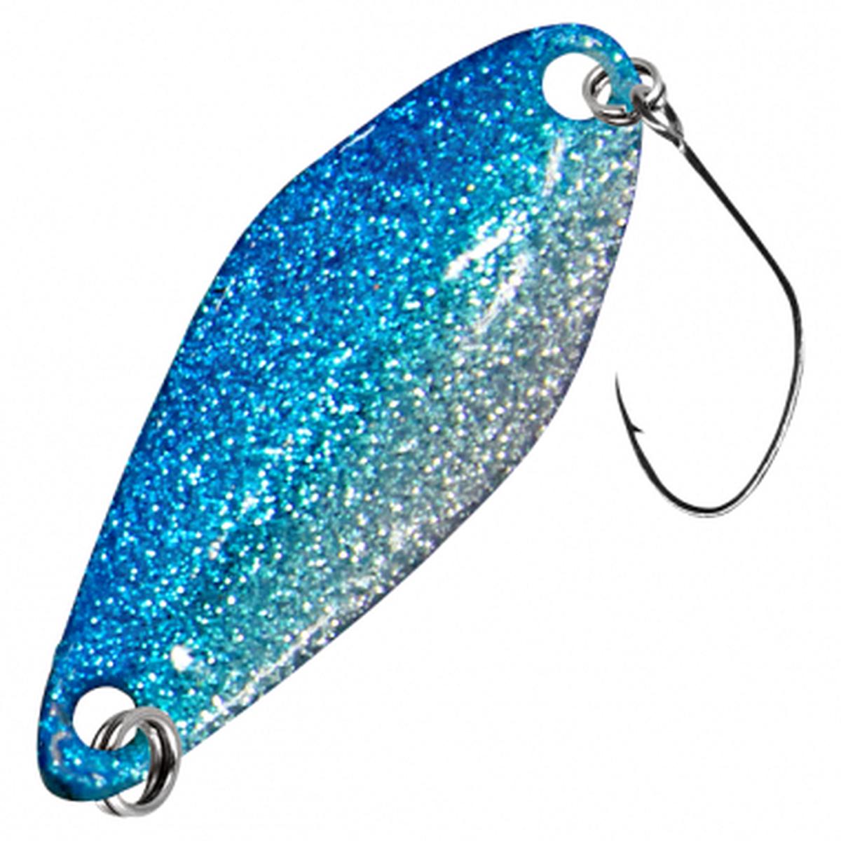 Trout Spoon Tremo (2.3 g, Blue/White Glitter, Yellow UV)
