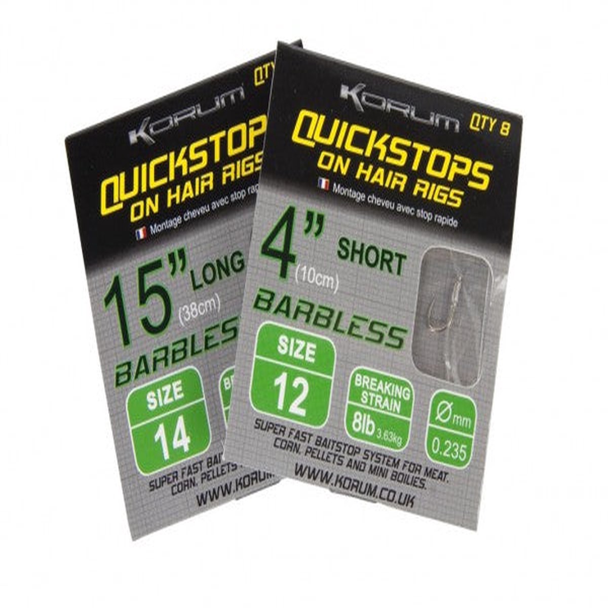 Korum Hair Rigs With Quickstops