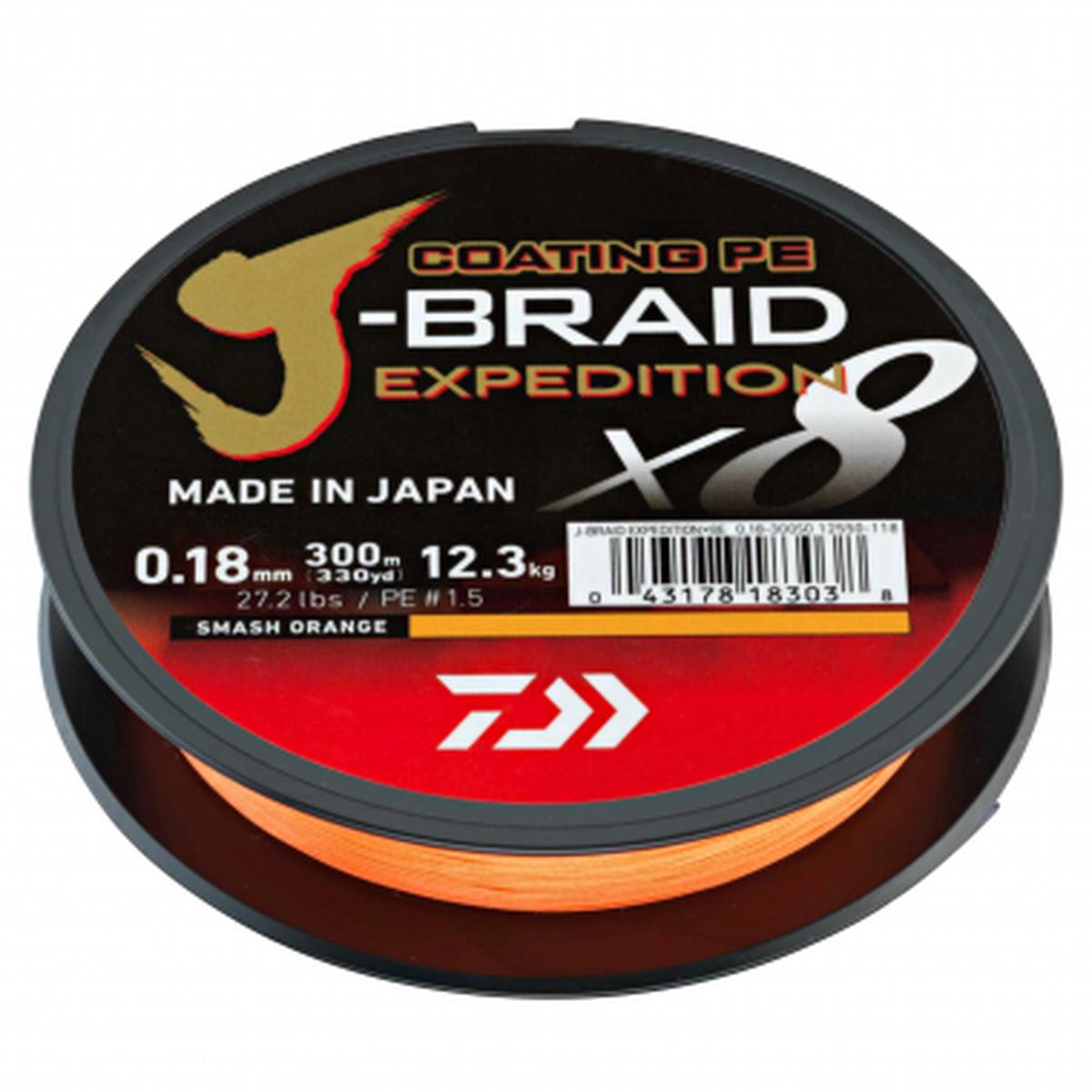 J-Braid Expedition, smash orange - 150 m
