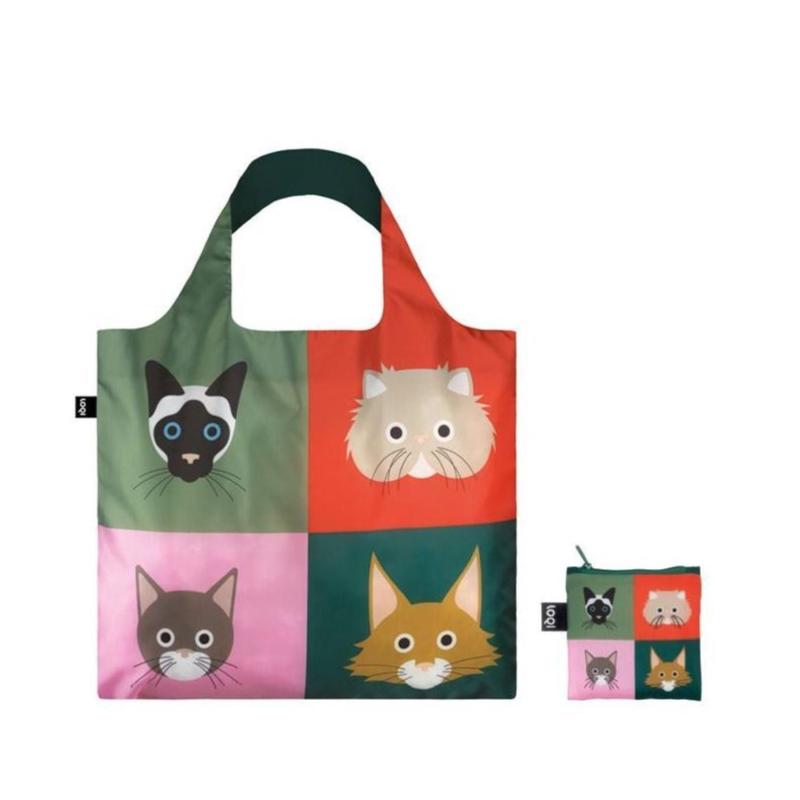 LOQI Artist Foldable Tote Bags - Stephen Cheetham - Cats