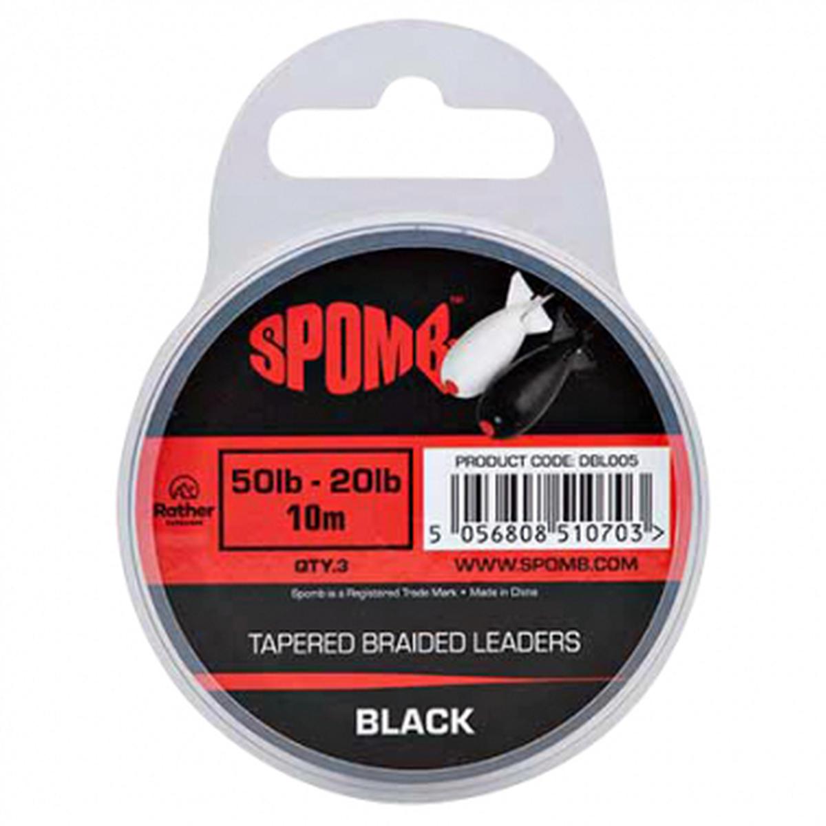 Tapered Braided Leaders (black)