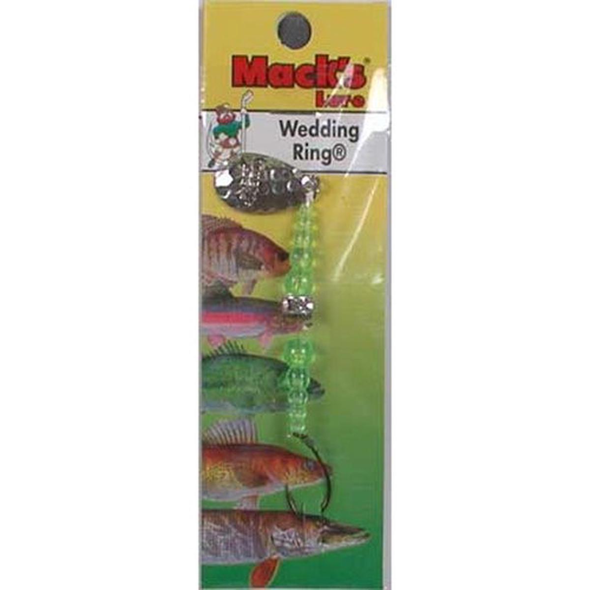 Mack's Lure Wedding Ring Classic Spinner Lures Size 4 Fluorescent Chartreuse