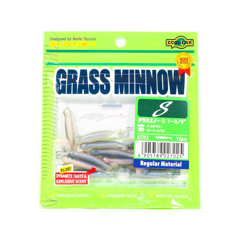 Sale Ecogear Soft Lure Grass Minnow S 1-3/4 Inch 12 piece per pack 101 (7025)