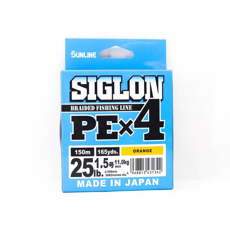 Sunline P.E Line X4 Siglon 150M P.E 1.5 25LB Orange (1342)