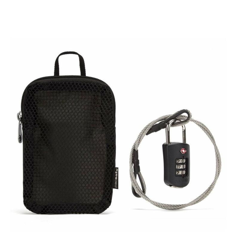 Pacsafe Prosafe 1000 Combination Lock With Steel Cable (Black)