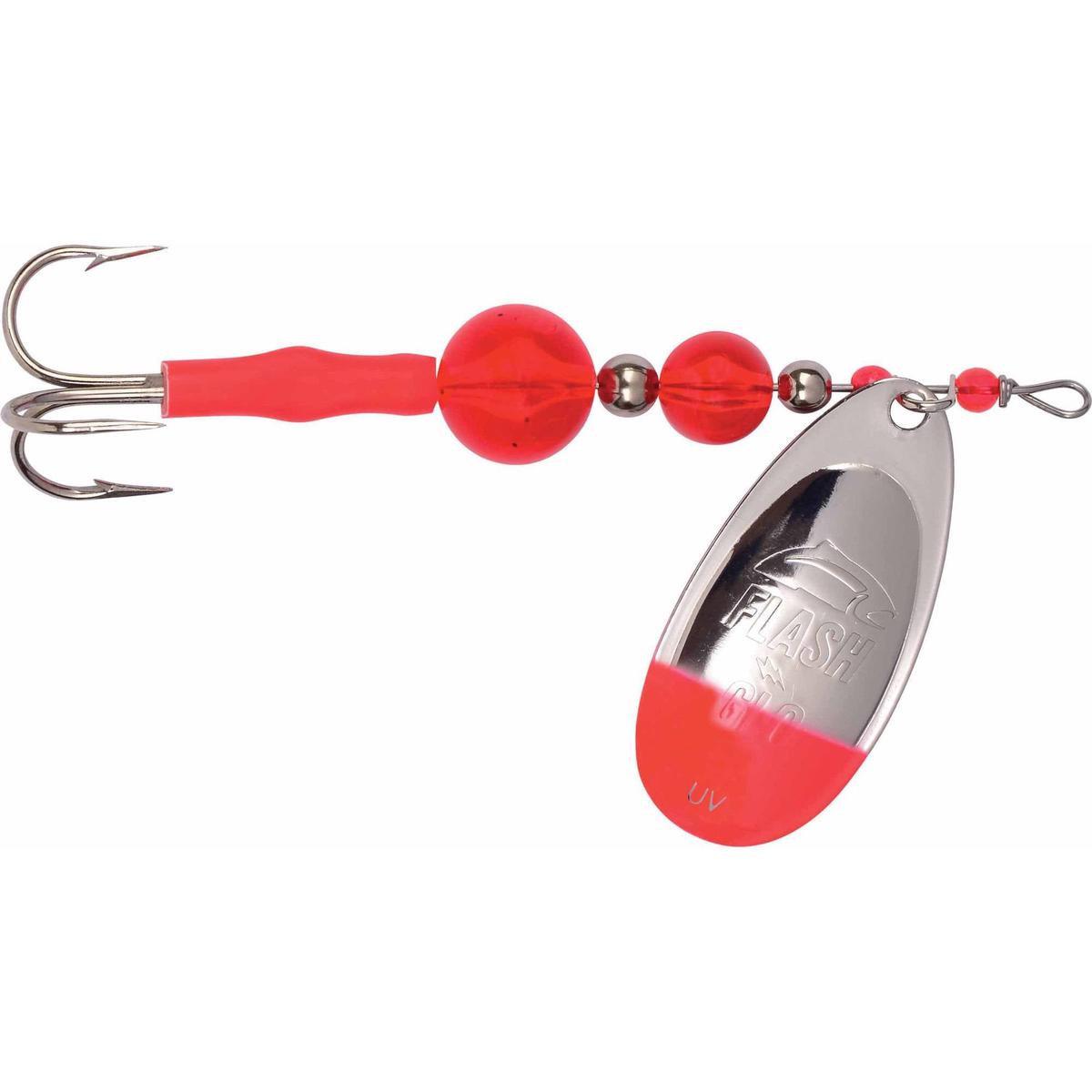 Yakima Bait Flash Glo Casting Spinner 1/2 Oz Nickel Red