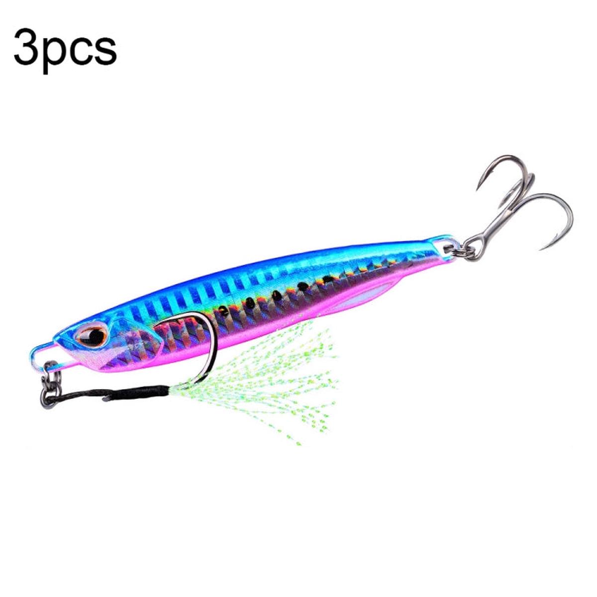 3 PCS PROBEROS LF103 Simulation Metal Sea Fishing Bait, Specification: 15g