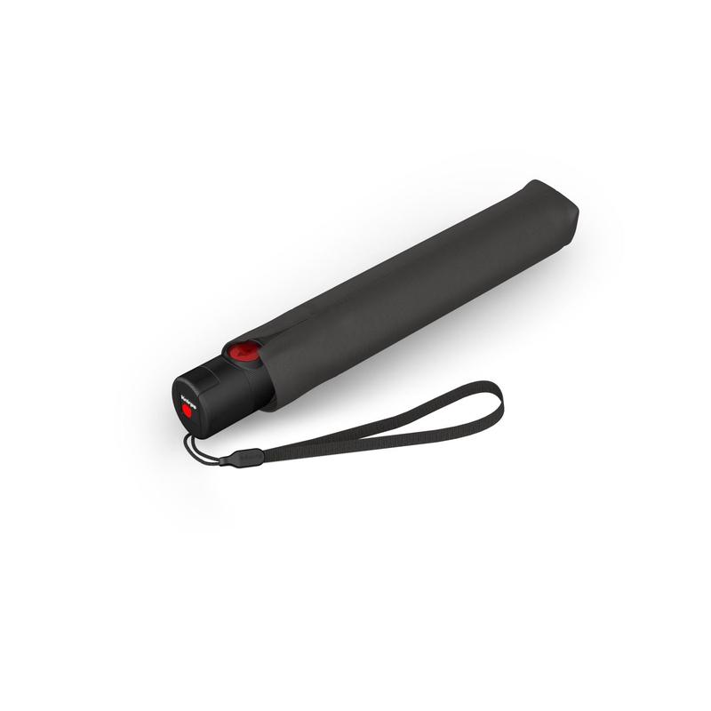Knirps U.200 Ultraslim Duomatic (UV Protection) - Dark Grey / Black Inner Coating