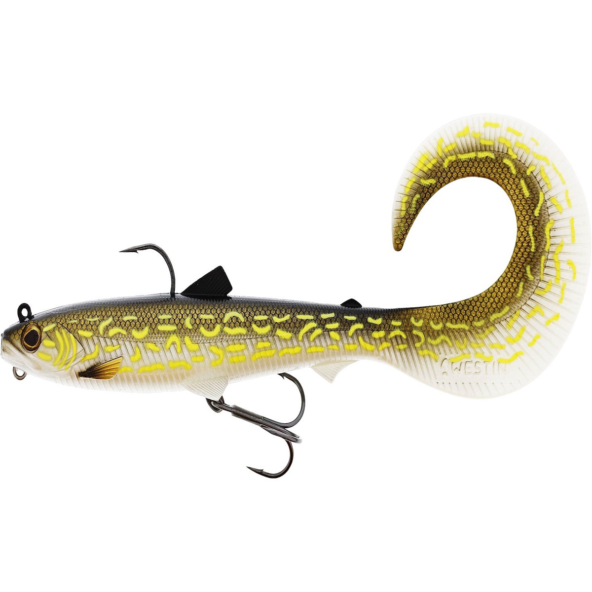 Westin BullTeez Curltail R2F 16cm 35g Sinking Natural Pike
