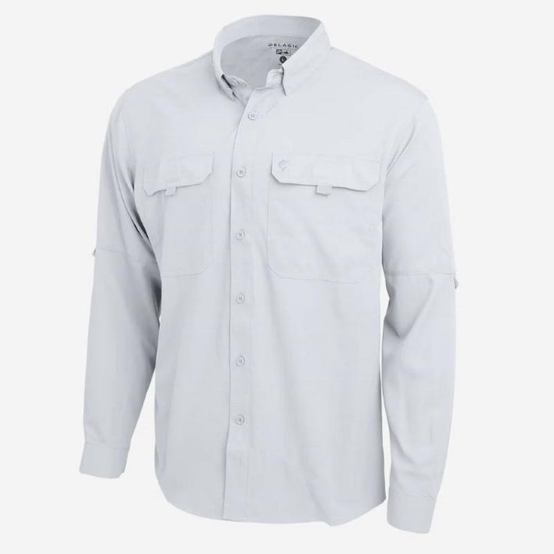 Pelagic 1017 Fishing Shirt Long Sleeve Keys WHT Size XL (7036)
