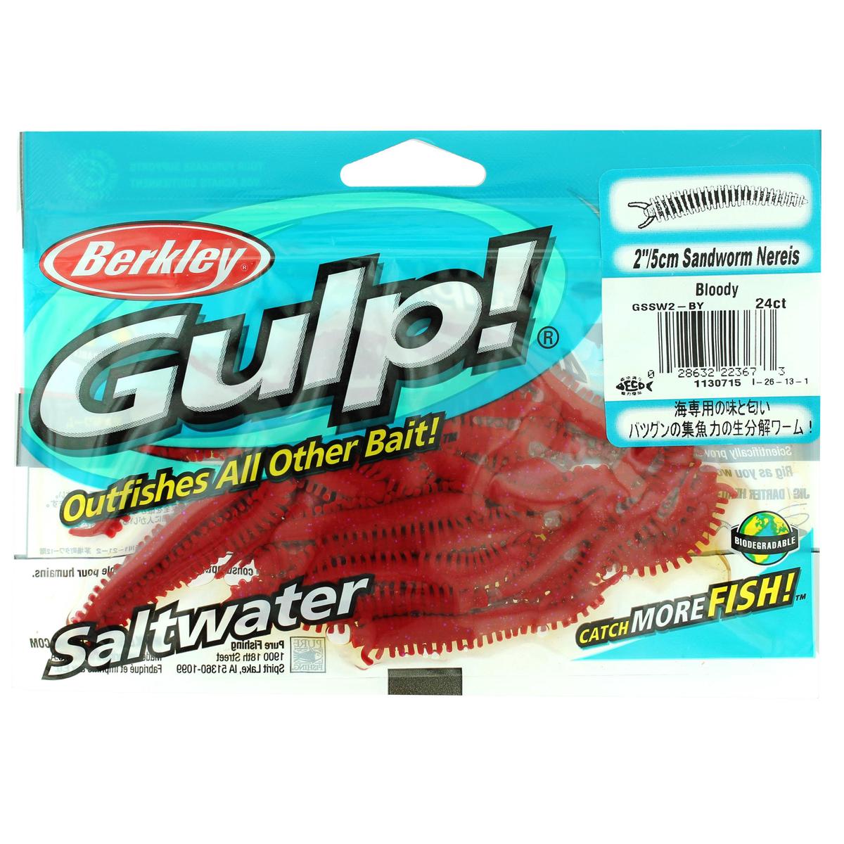Gssw2-by Sw Gulp Sandworm 2in Bloody Rq