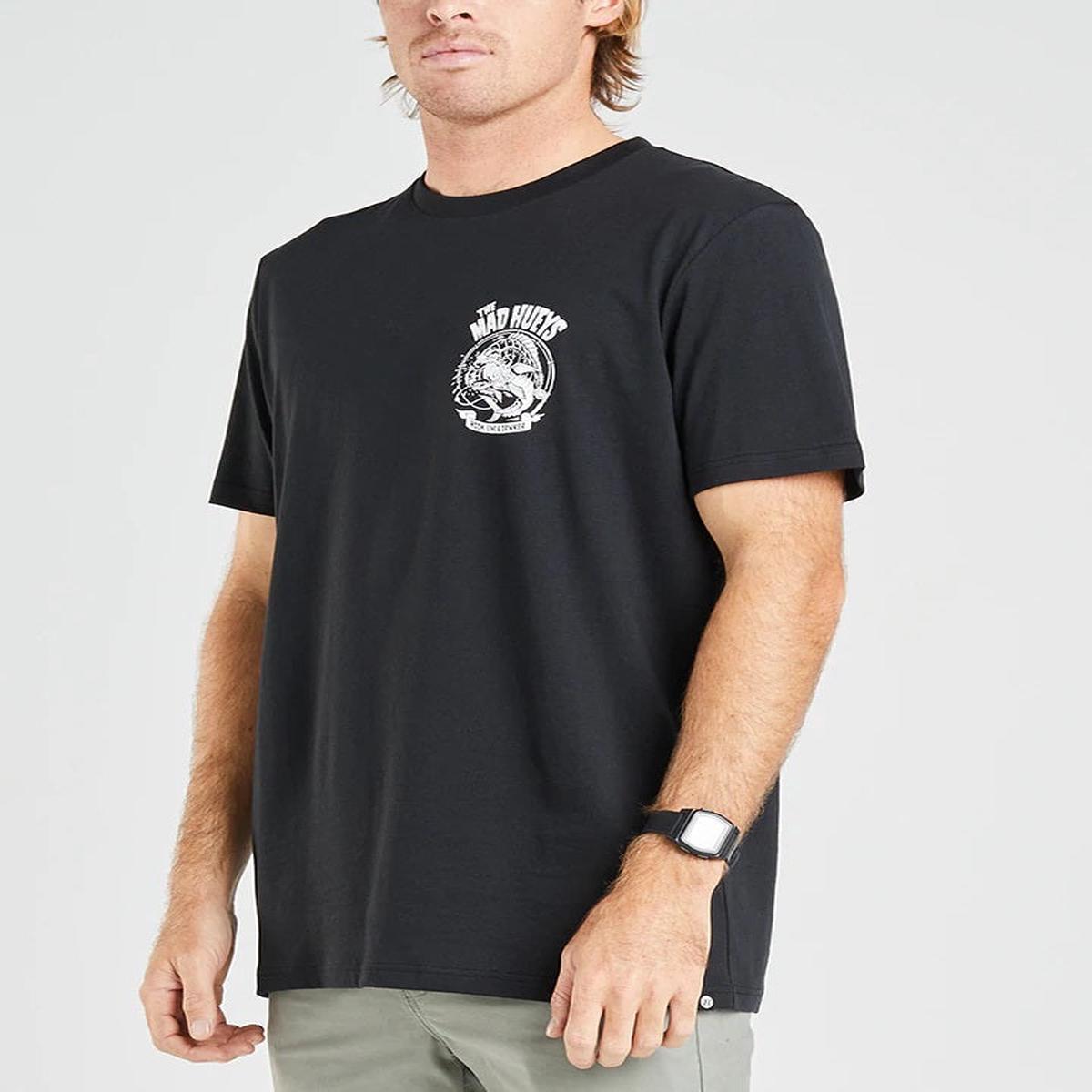 The Mad Hueys Hook Line And Drinker Short Sleeve Tee - Black