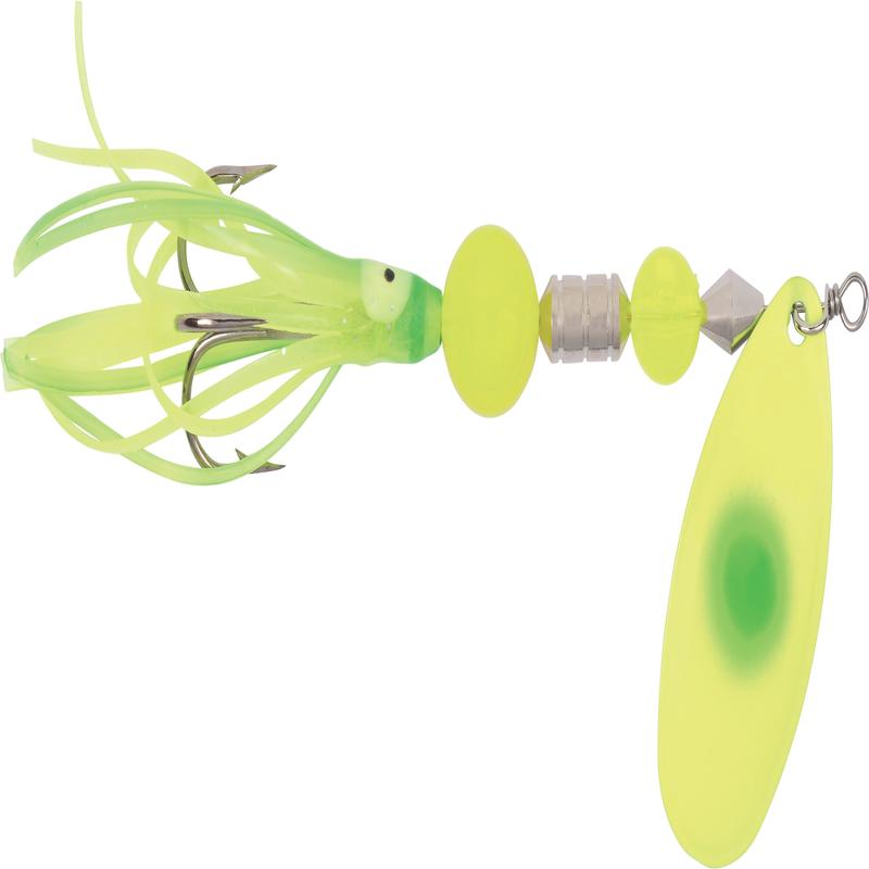 XXB Yakima Bait Flash Glo UV Casting Squid Spinner 7