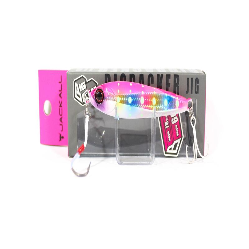 Jackall Metal Jig Big Backer 60 grams Pink Candy Glow Dot (2958)