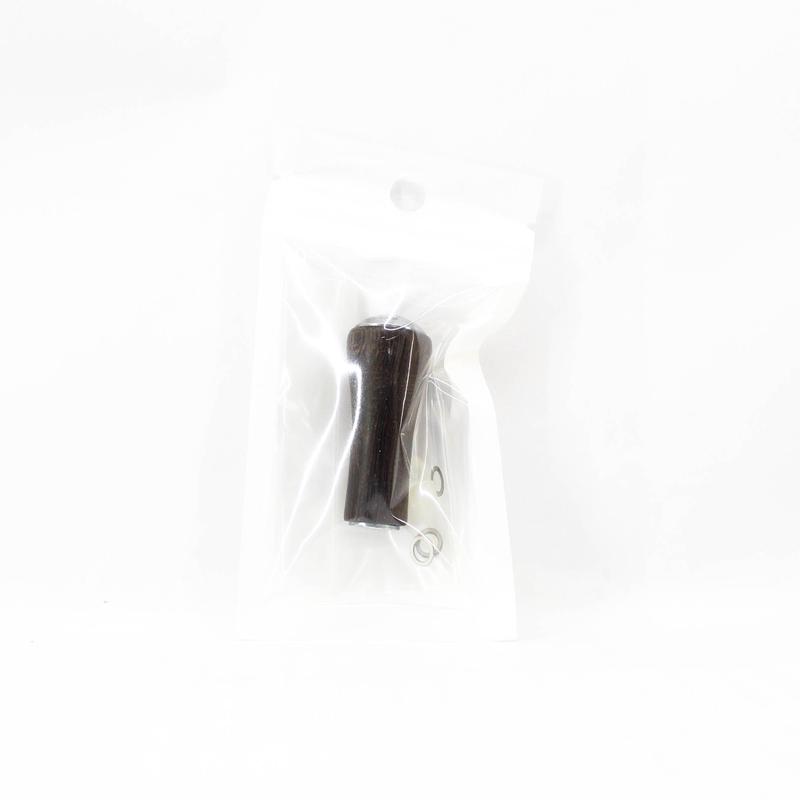 Rev Handle Knob 40 mm Dark Wood Silver Shimano A Daiwa S (4537)