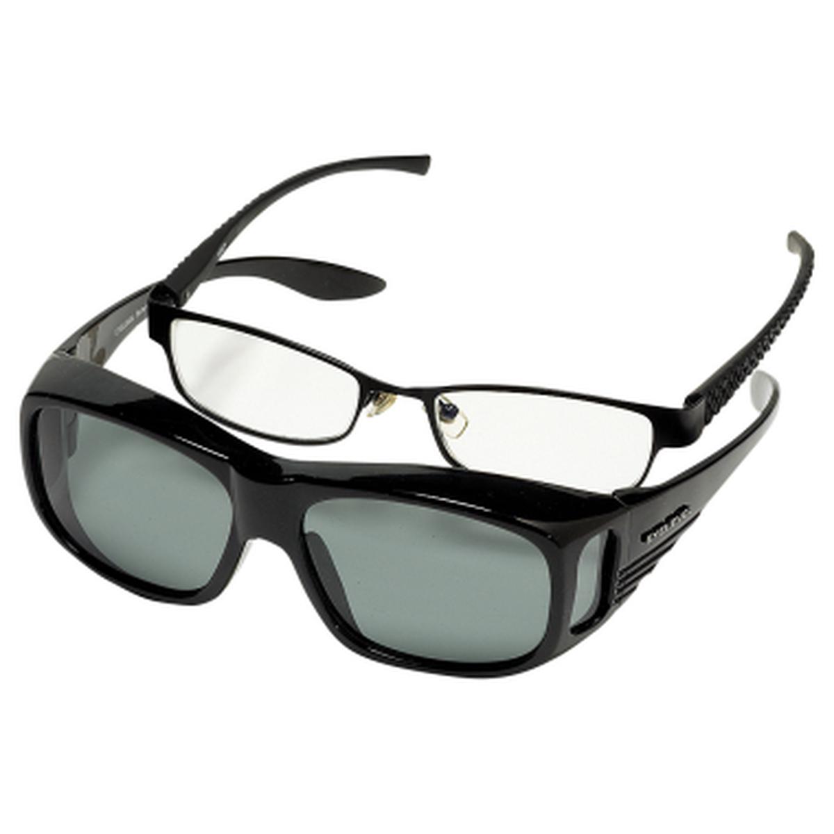 Medium Over Glasses, Polarised Sunglasses (Black/Grey Lens)
