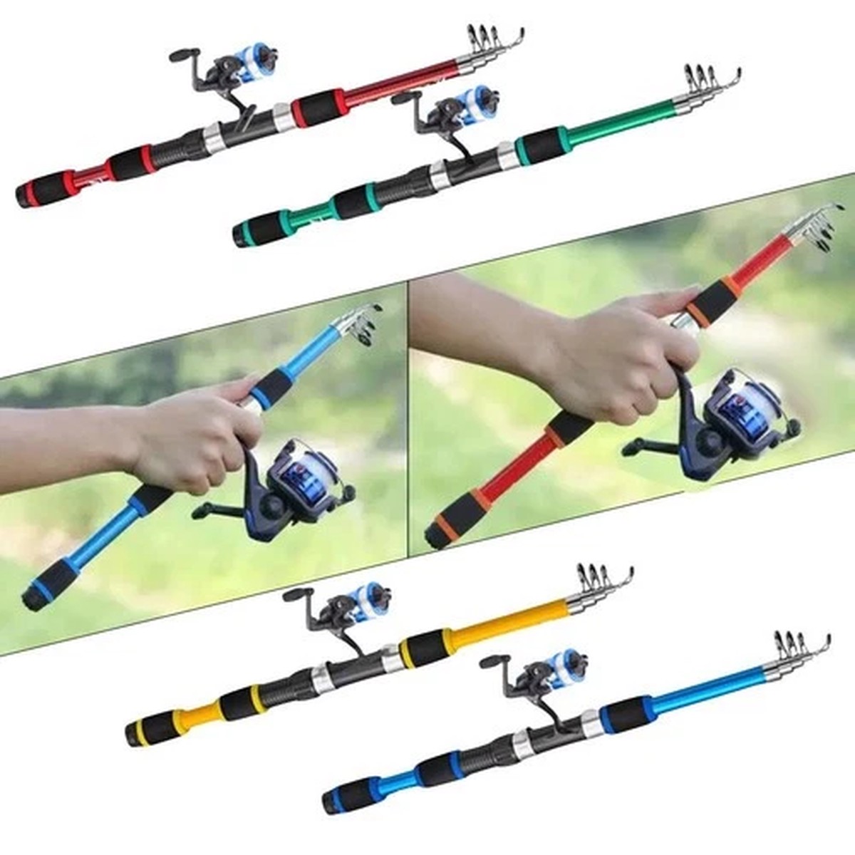 Portable Telescopic Fishing Rod and Reel For Combo Full Kit for Outdoor Anglers