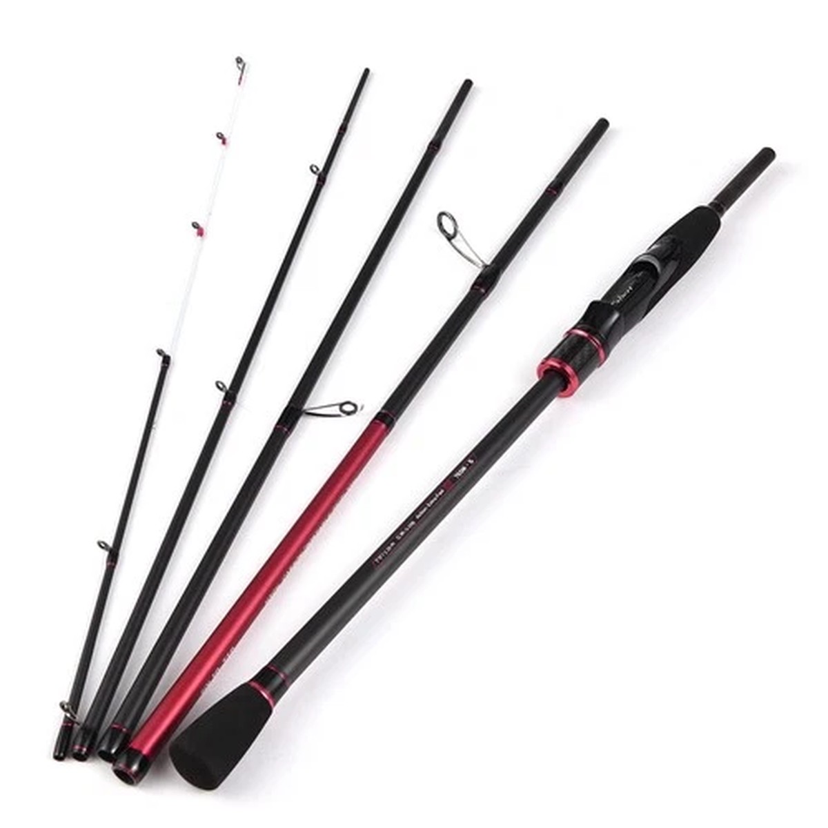 5 Sections Fishing Pole Spinning Rod Travel Fishing Rod With Storage