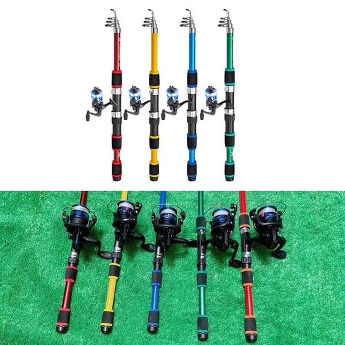 Portable Telescopic Fishing Rod and Reel For Combo Complete Kit with Bag 18m