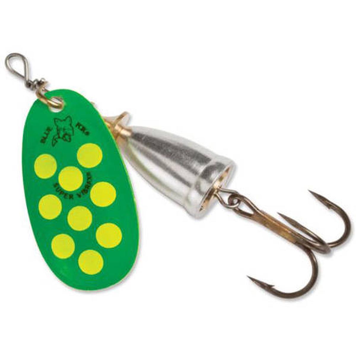 Blue Fox 1/4oz Classic Vibrax Spinner (Fluorescent Green/Fluorescent Yellow)