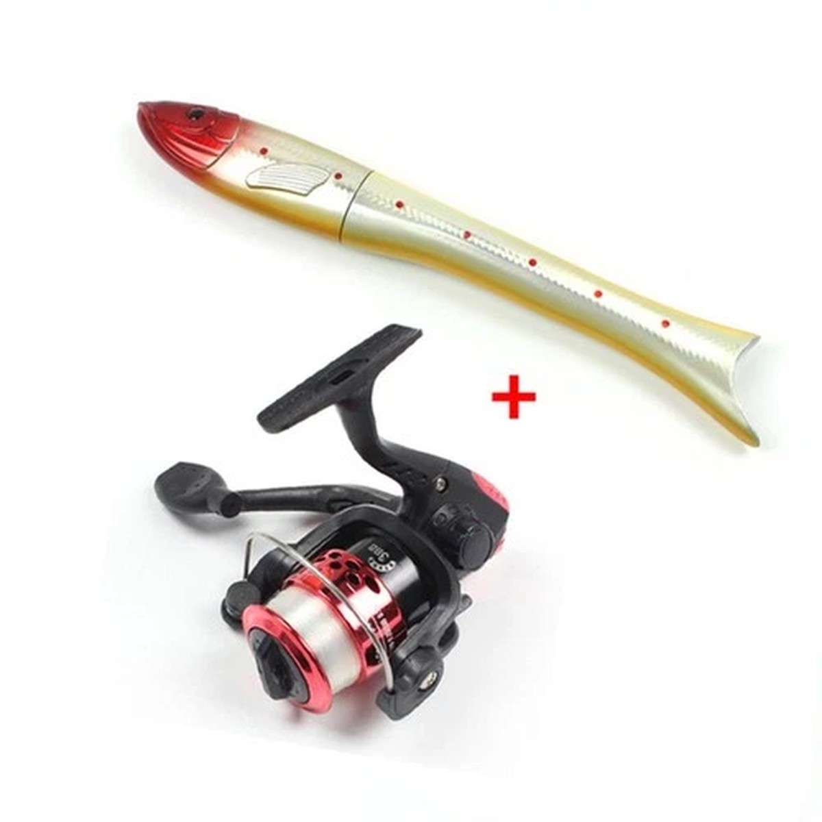 Pocket Sized Carbon Fiber Rod with Fish Shaped Design & Spin Wheel Reel