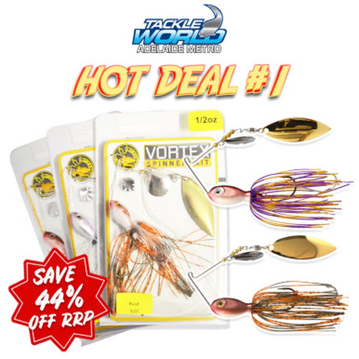 TT Lures Vortex Spinnerbait Lure 1/2 oz *Hot Deal*