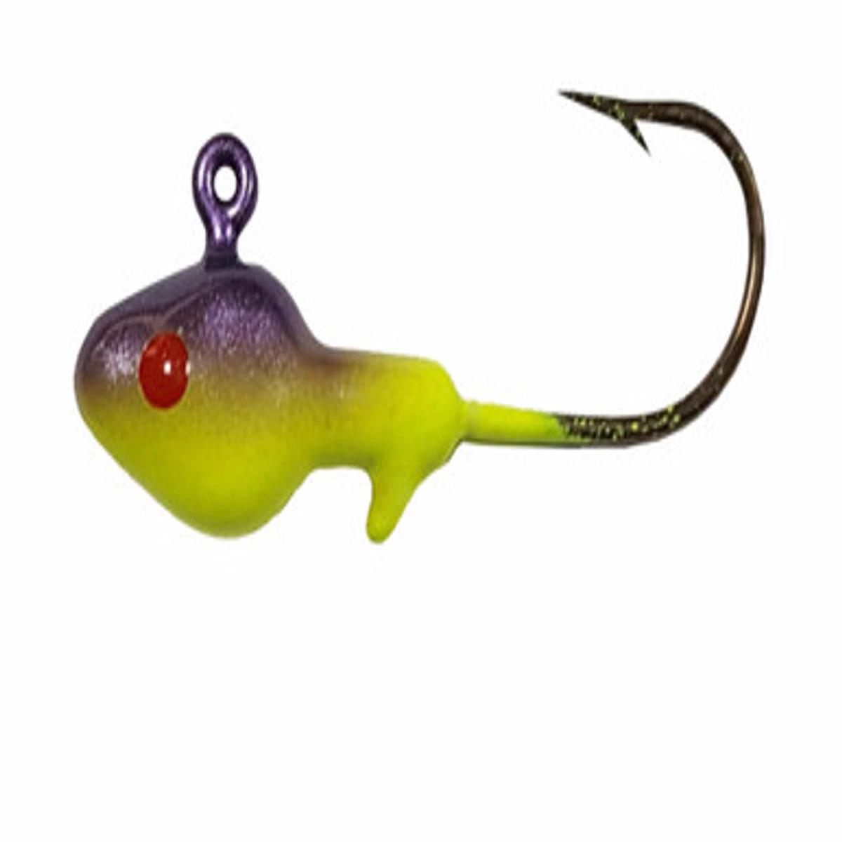 Big Bite Baits Minnow Head Jig 32OZ Purple/Chartreuse