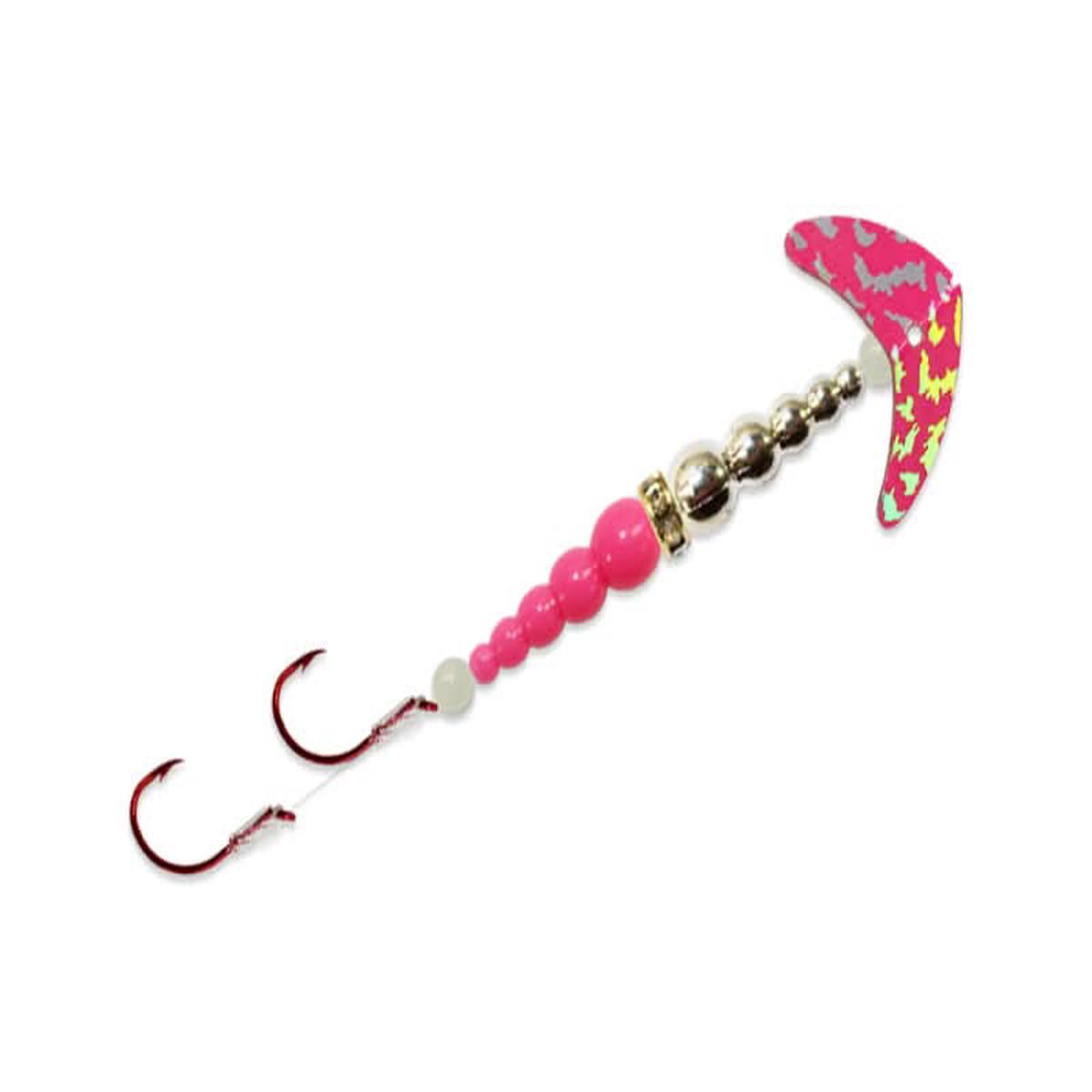 Double Whammy Kokanee Pro Size 4 Hot Pink Silver Tiger/Chrome/Hot Pink