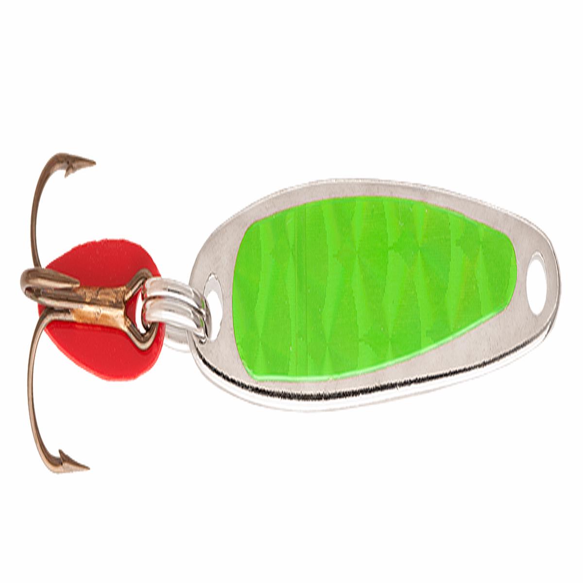 Bay de Noc Lure 1/10oz Swedish Pimple Lure (Chartreuse Prism/Nickel)