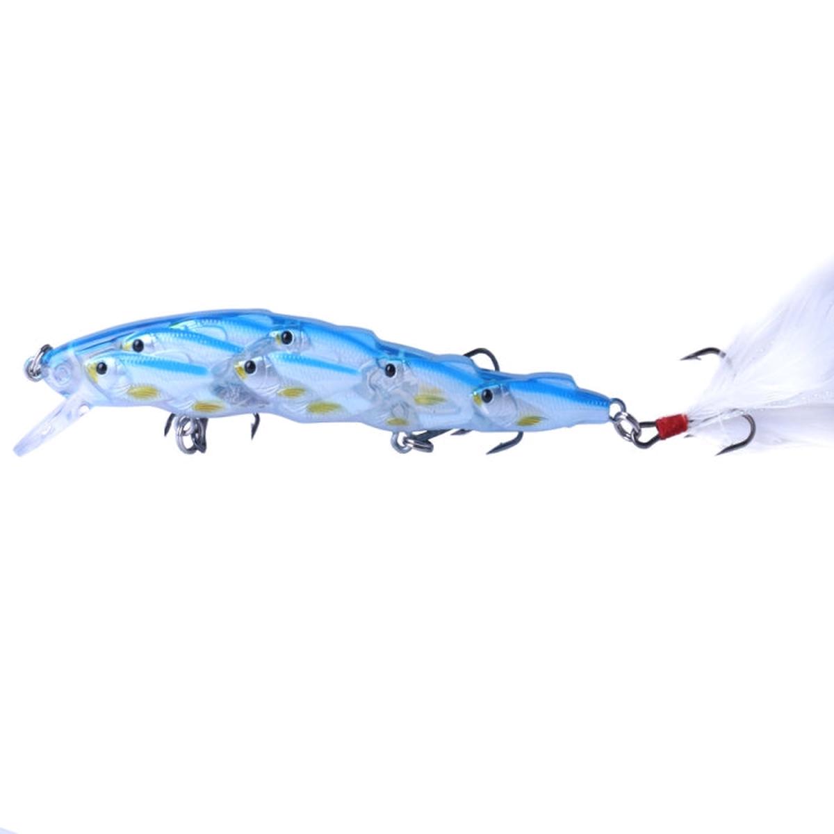 HENGJIA MI113 11.5cm 15.7g Esca Piscatoria Maritima Manualis Oscillans cum Hamulo Plumoso, MI113 E, MI113 A, MI113 B, MI113 C, MI113 D