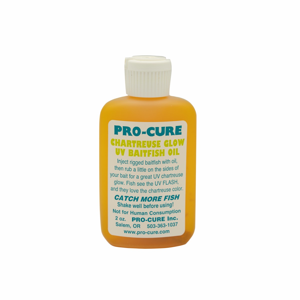 Pro-Cure Chartreuse Glow UV Baitfish Oil 2 oz.