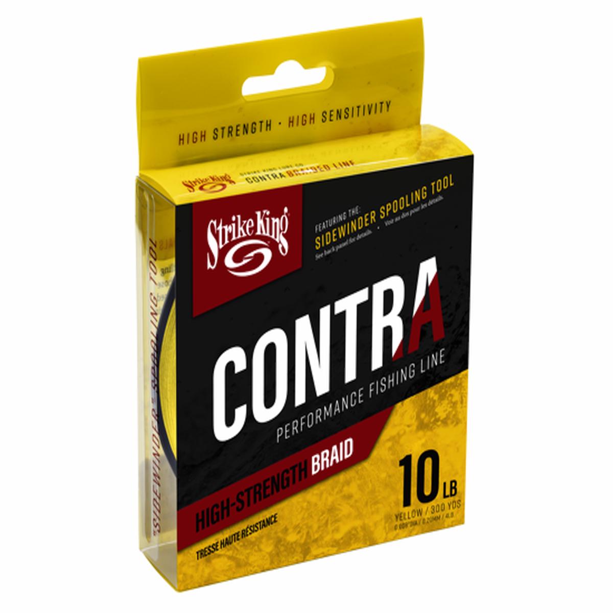Strike King Contra Braid 300yd/10lb Hi-Vis Yellow
