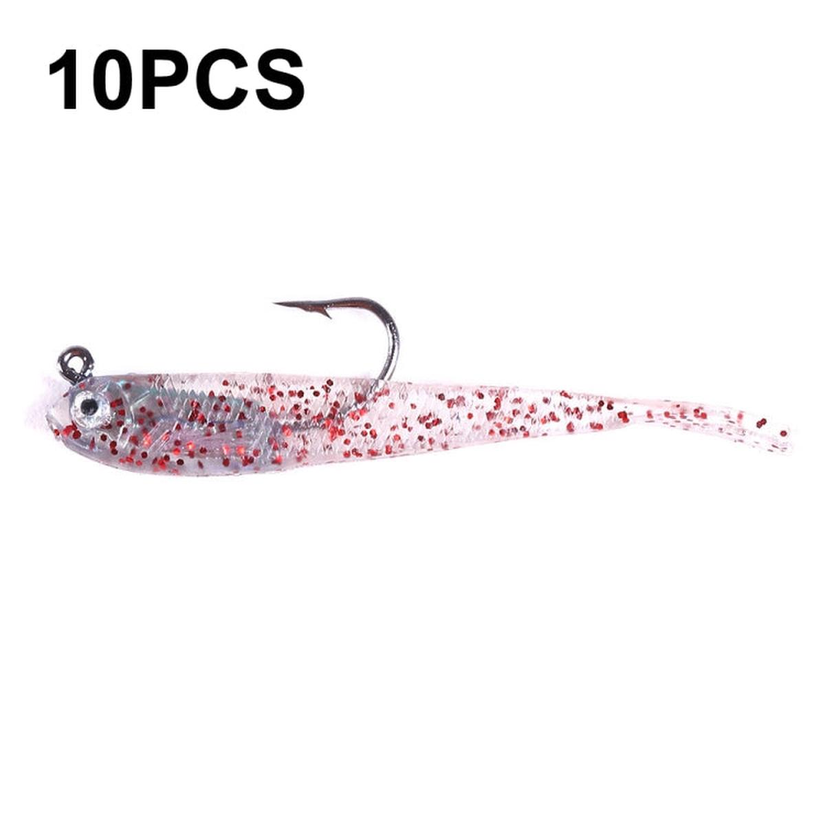 Decem escae HENGJIA 7cm 5g, sarcina caudae furcae ad pisces aptatae, instrumenta piscationis marinae, Luya, 7cm 5g 1, 7cm 5g 2, 7cm 5g 3, 7cm 5g 4, 7cm 5g 5.