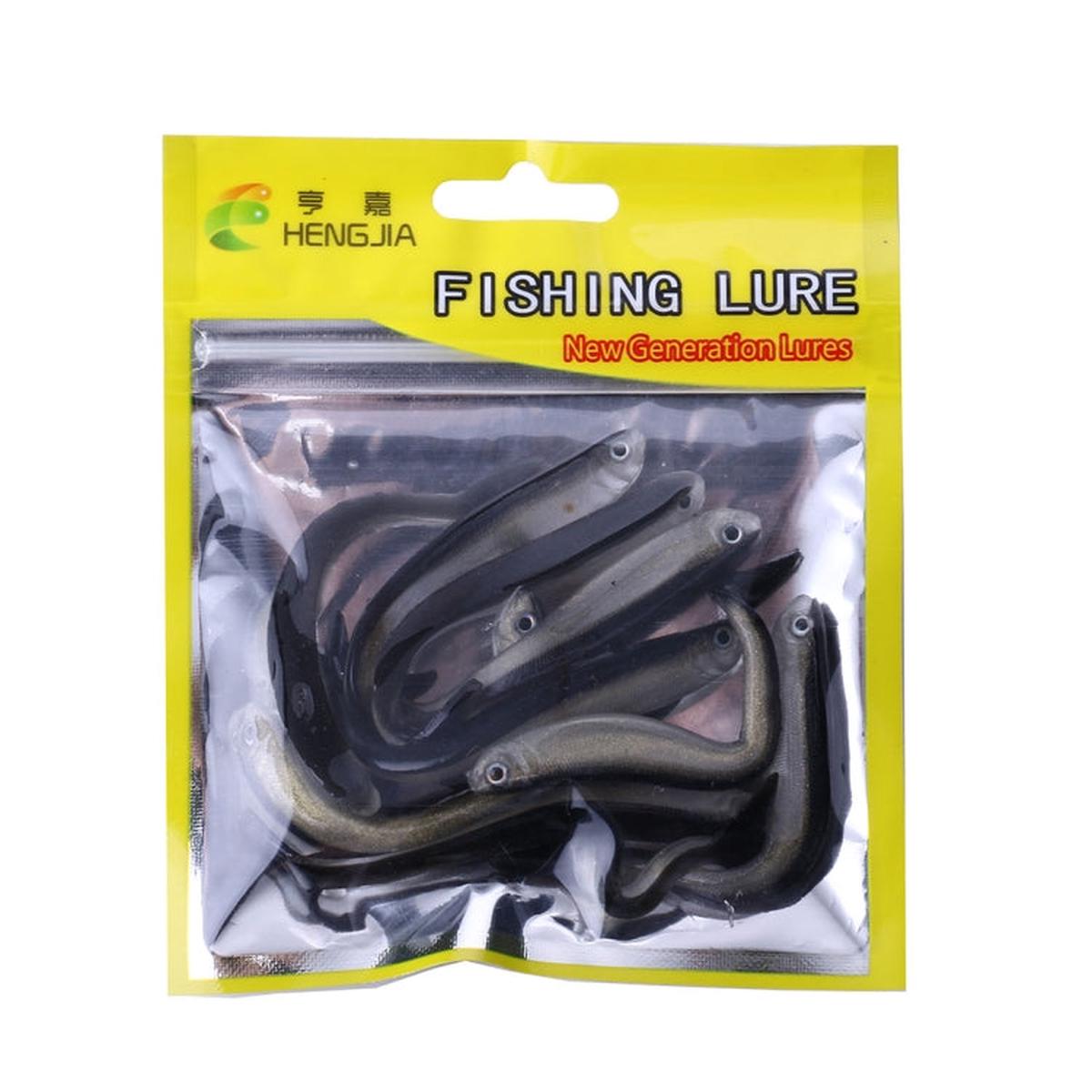 HENGJIA SO101 10 Escae Molles Loach 8cm/2.4g Bicolores Piscium Parvorum Esca Mollis Piscatoria Viae ad Piscationem Maritimam