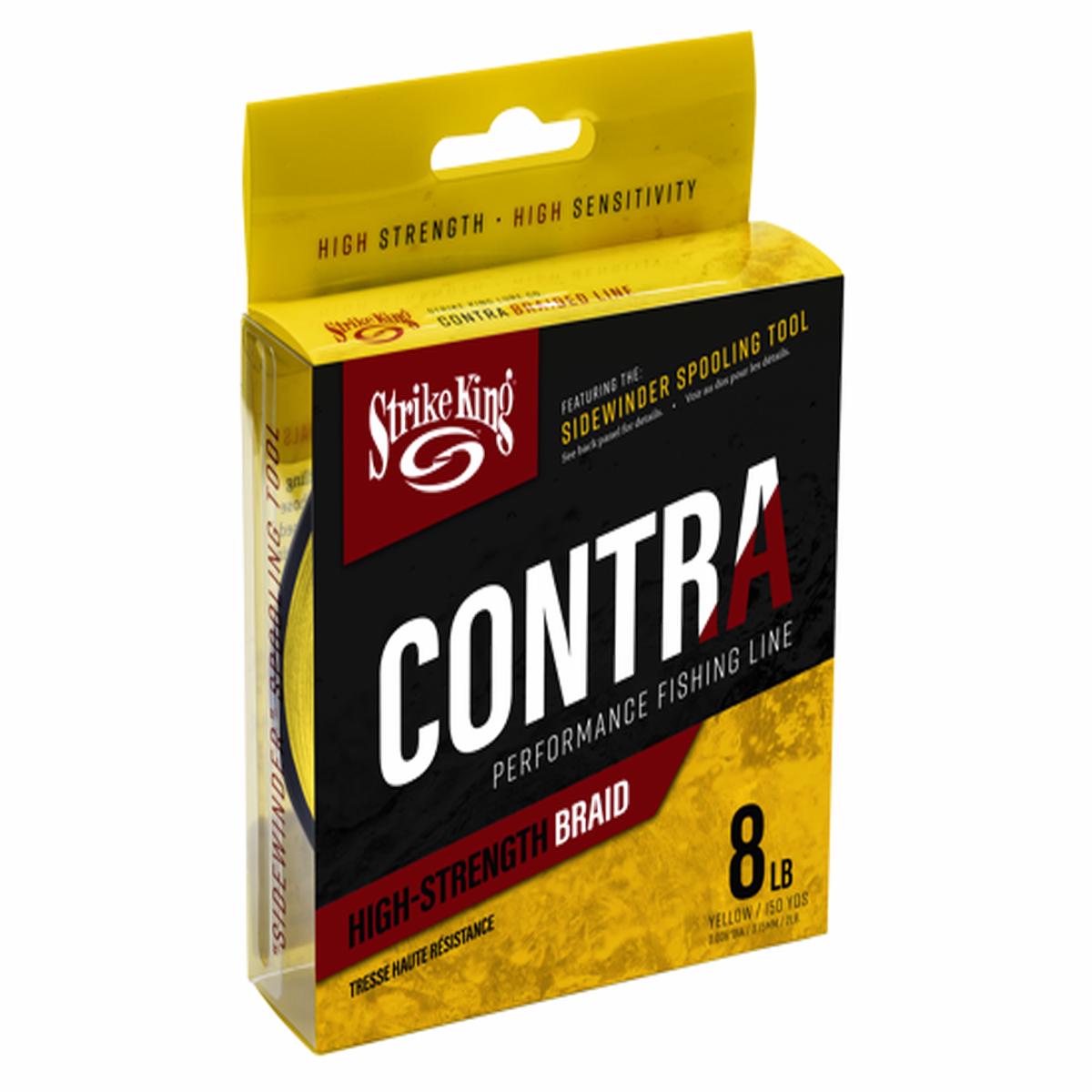 Strike King Contra Braid 150yd/8lb Hi-Vis Yellow