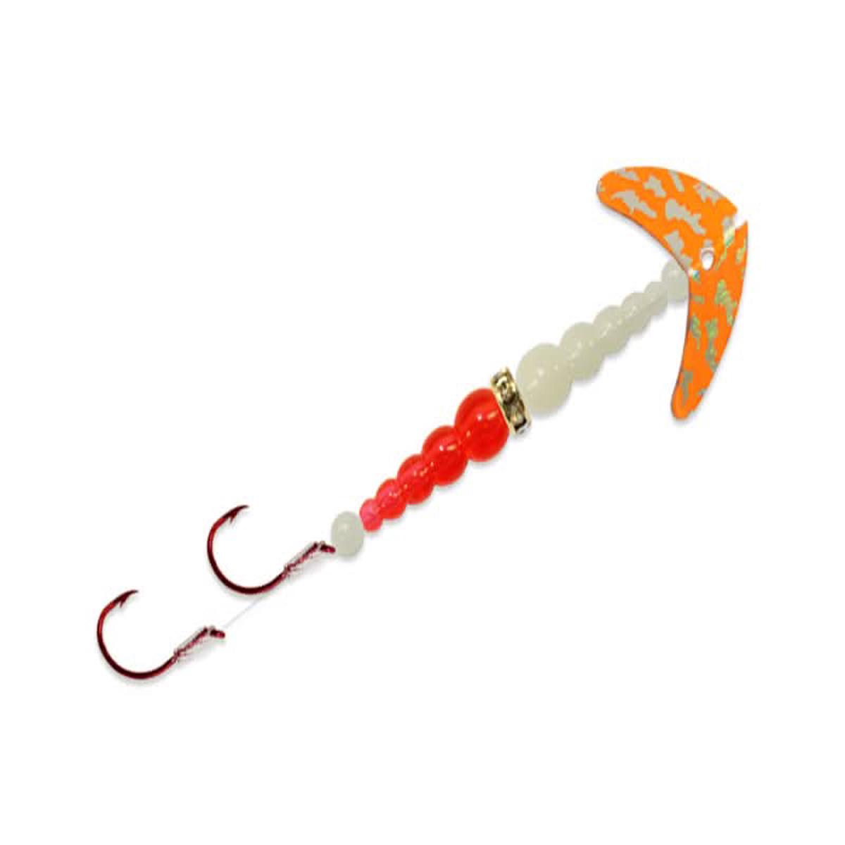 Double Whammy Kokanee Pro Size 6 Orange Silver Tiger/Glow/Fire Orange