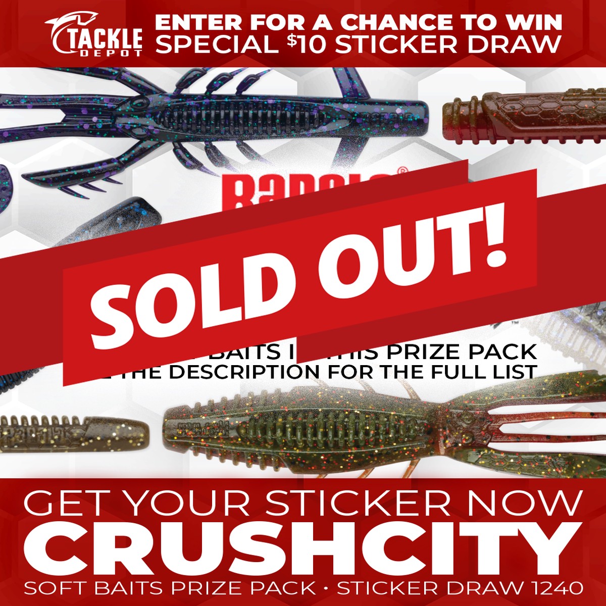 Tackle Depot Sticker Draw 1240