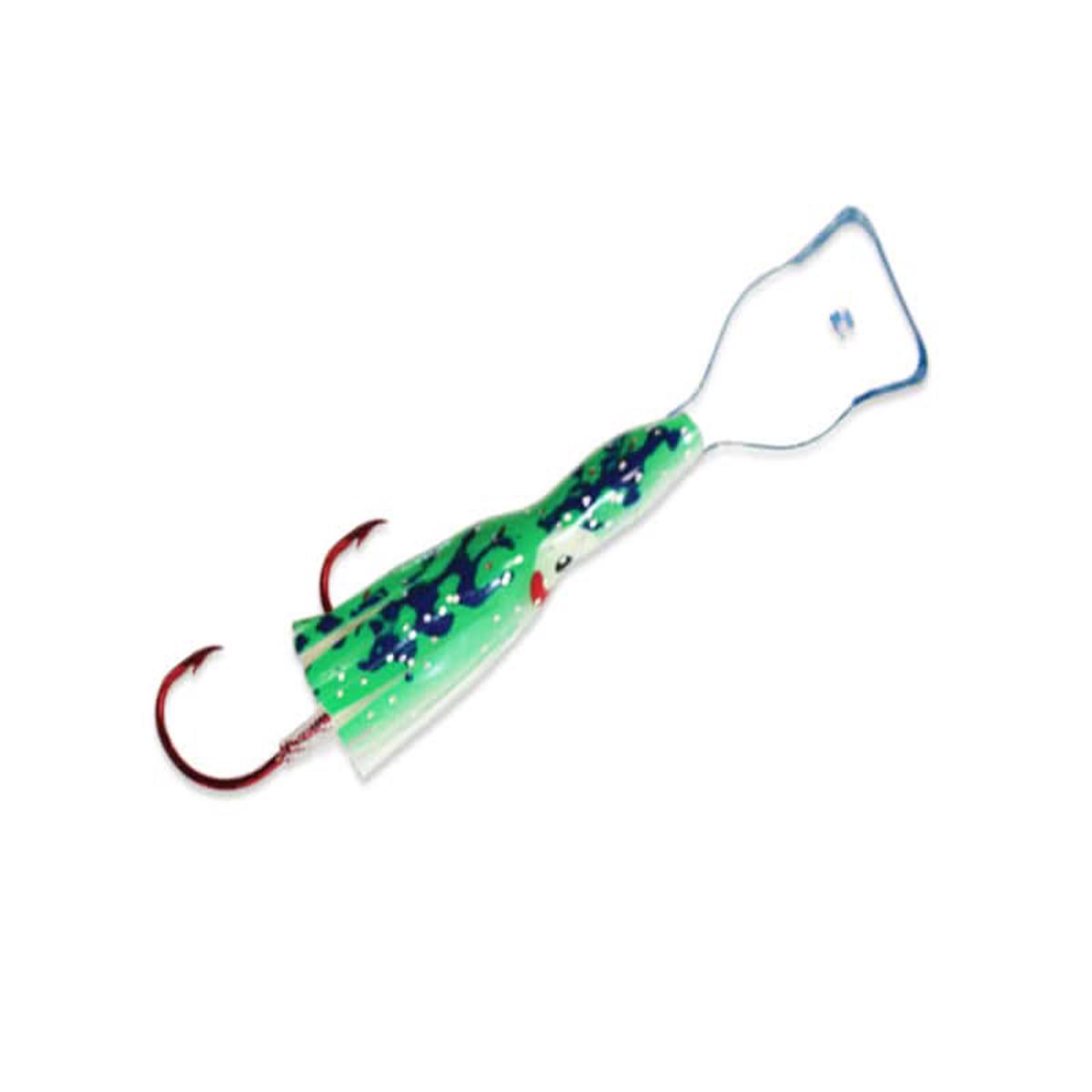 Pee Wee Wiggle Hoochie Size 2 Green Spatter Glow/Clear