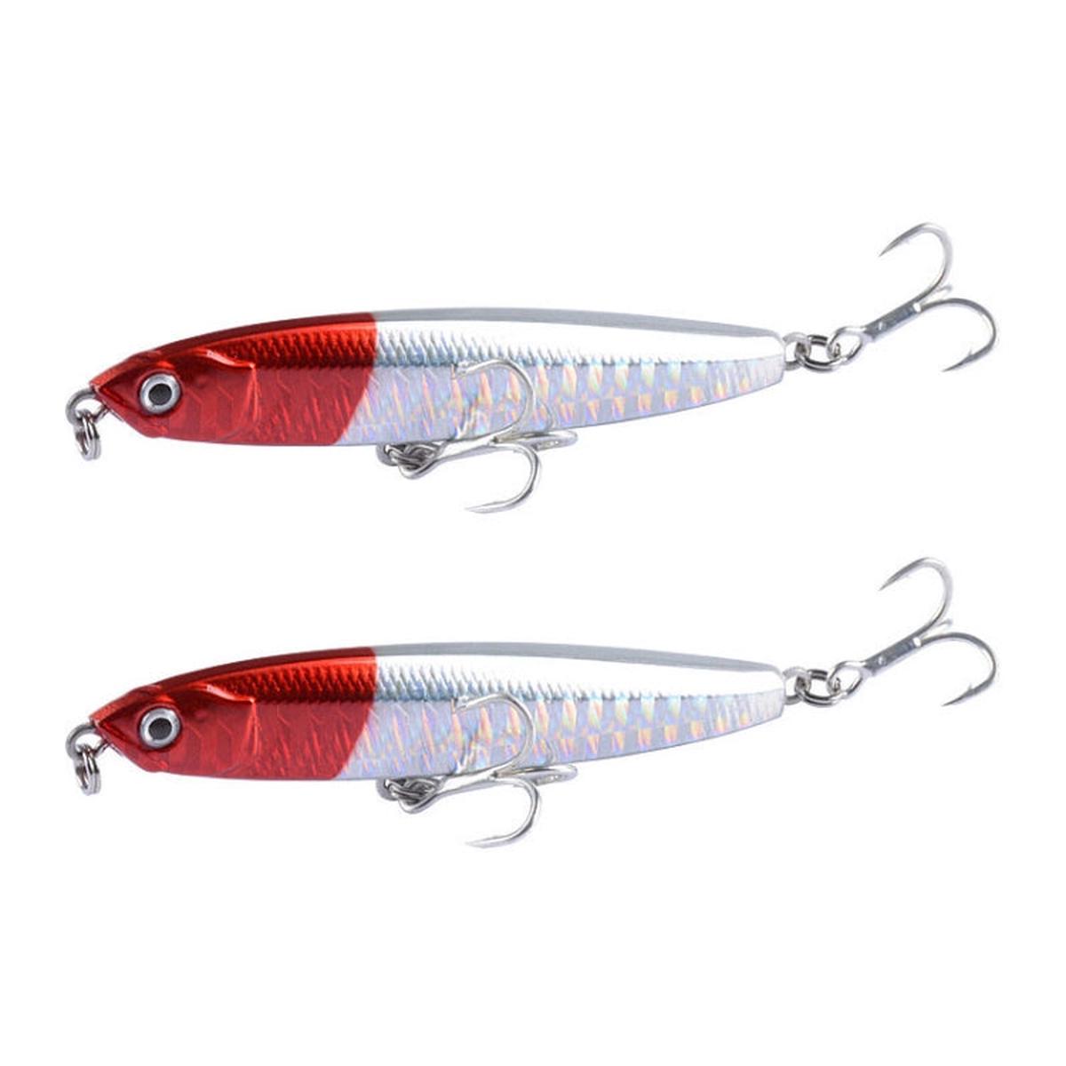 Duae escae durae CH79, escae falsae ad piscationem longam submergendam, specificationes: 10.4cm 18g.