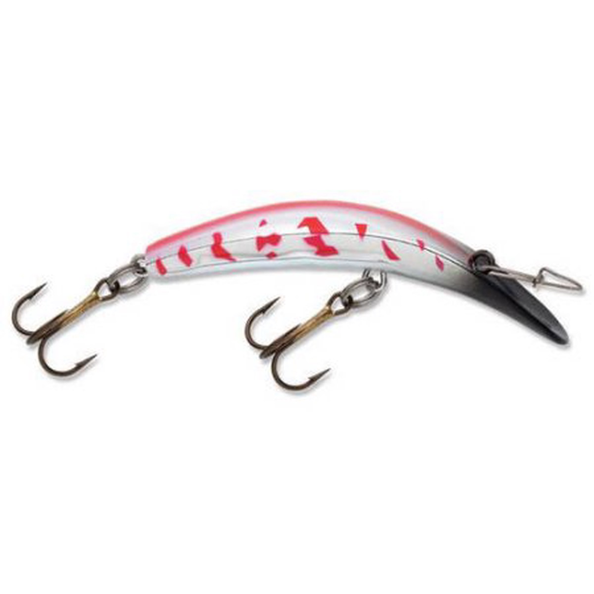 Luhr Jensen Kwikfish Xtreme Non-Rattle Trolling Lure 2 3/4 Silver Red Mamba