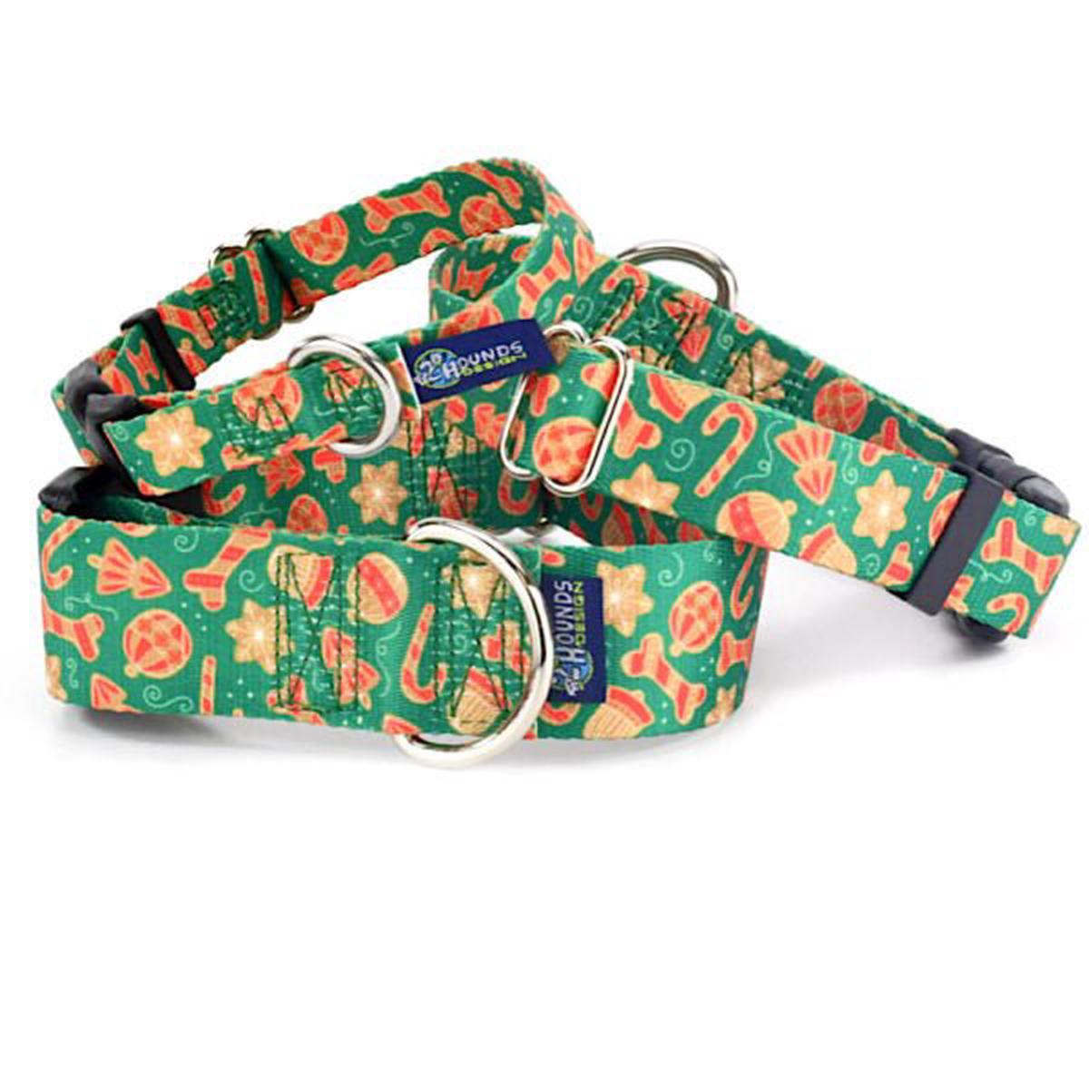 2 Hounds Design Holiday Cookies Christmas Martingale Dog Collar EarthStyle